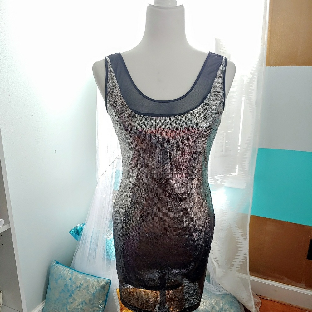 Ombre sequins party dress